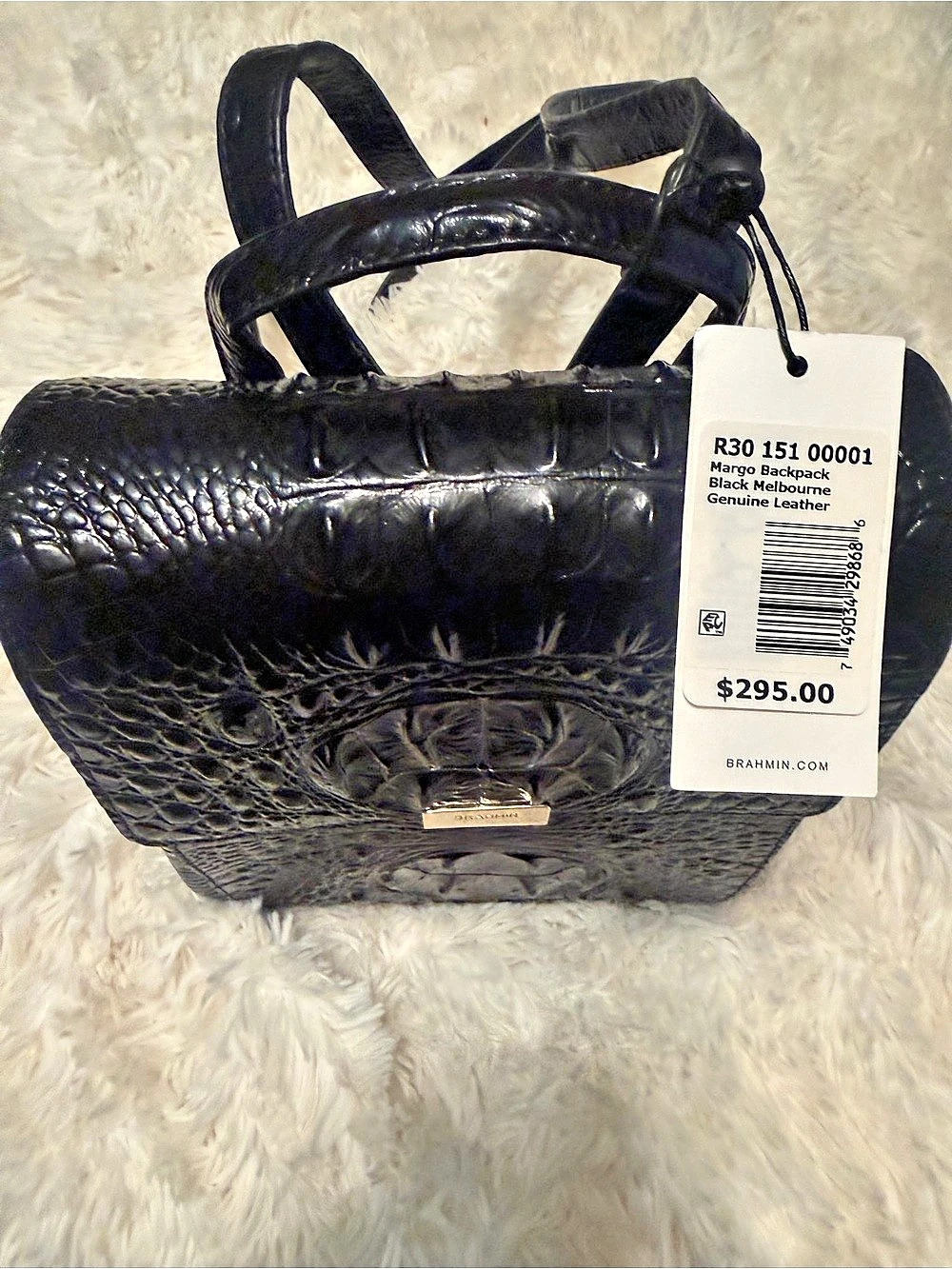 Brahmin Margo Backpack Black Leather NWT